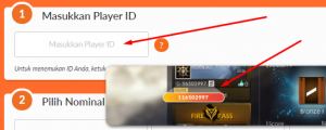 Masukkan user ID. User ID Anda dapat dilihat dengan menekan menu profil di bagian kiri atas pada menu utama game.