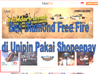 Cara Beli Diamond Free Fire di Unipin Pakai Shopeepay