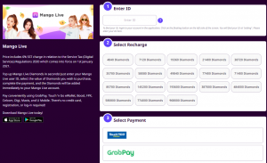 Ini adalah layanan top up Mango Live Malaysia di Codashop.