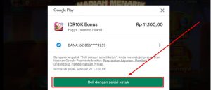 5. Di sini Sobat bisa memilih metode pembayaran menggunakan pulsa Telkomsel Indosat XL Tri atau lewat ewallet DANA.