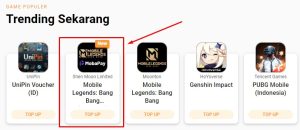 4. Pilih Mobile Legend Bang Bang.