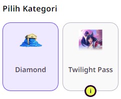 3. Pilih kategori top up diamond.