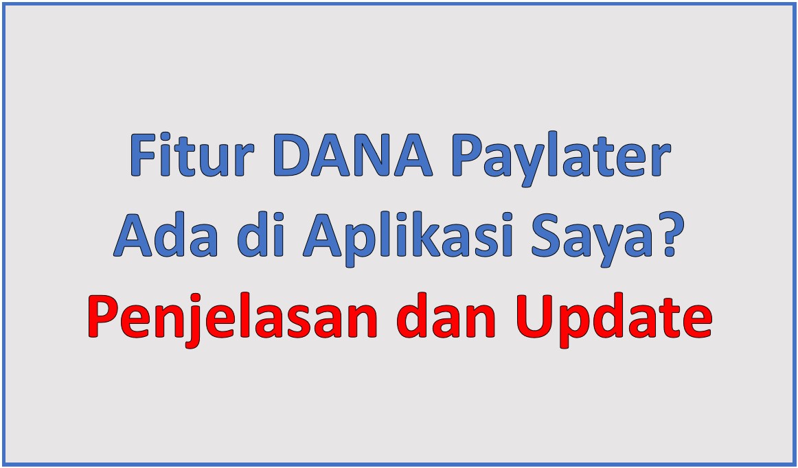 Mengapa Fitur DANA Paylater Belum Ada