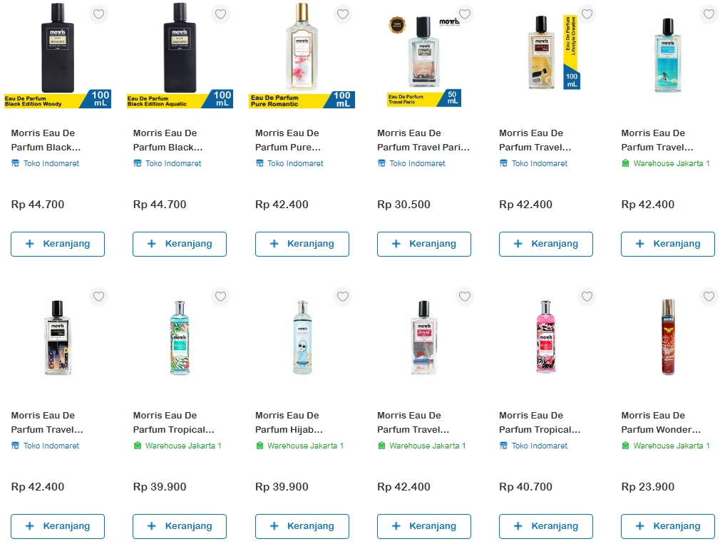 Harga Parfum Morris di Indomaret, Temukan Pilihan Wangi Menarik Harga Terjangkau