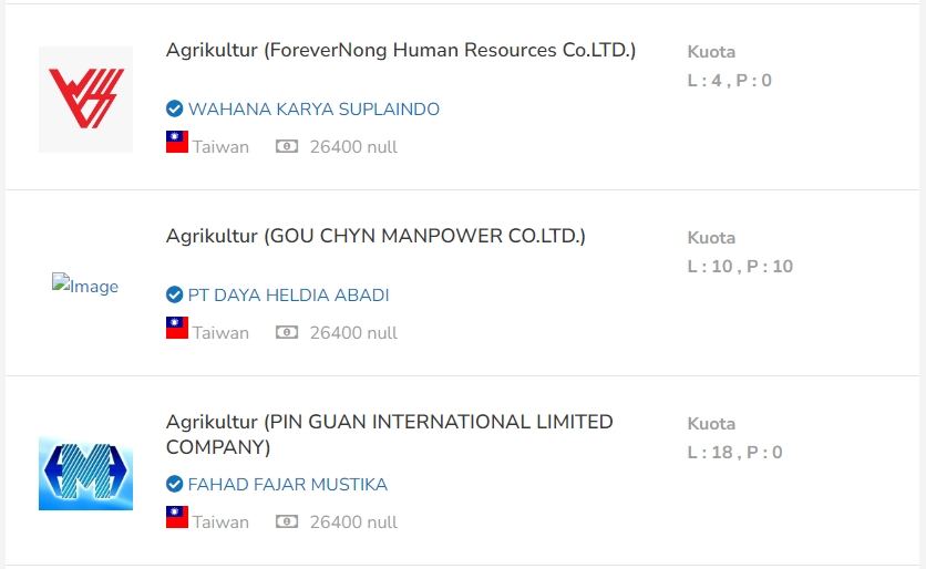 Lowongan Kerja di Taiwan