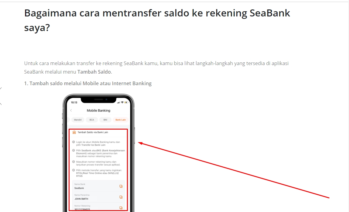 Cara Top Up SeaBank dari BCA