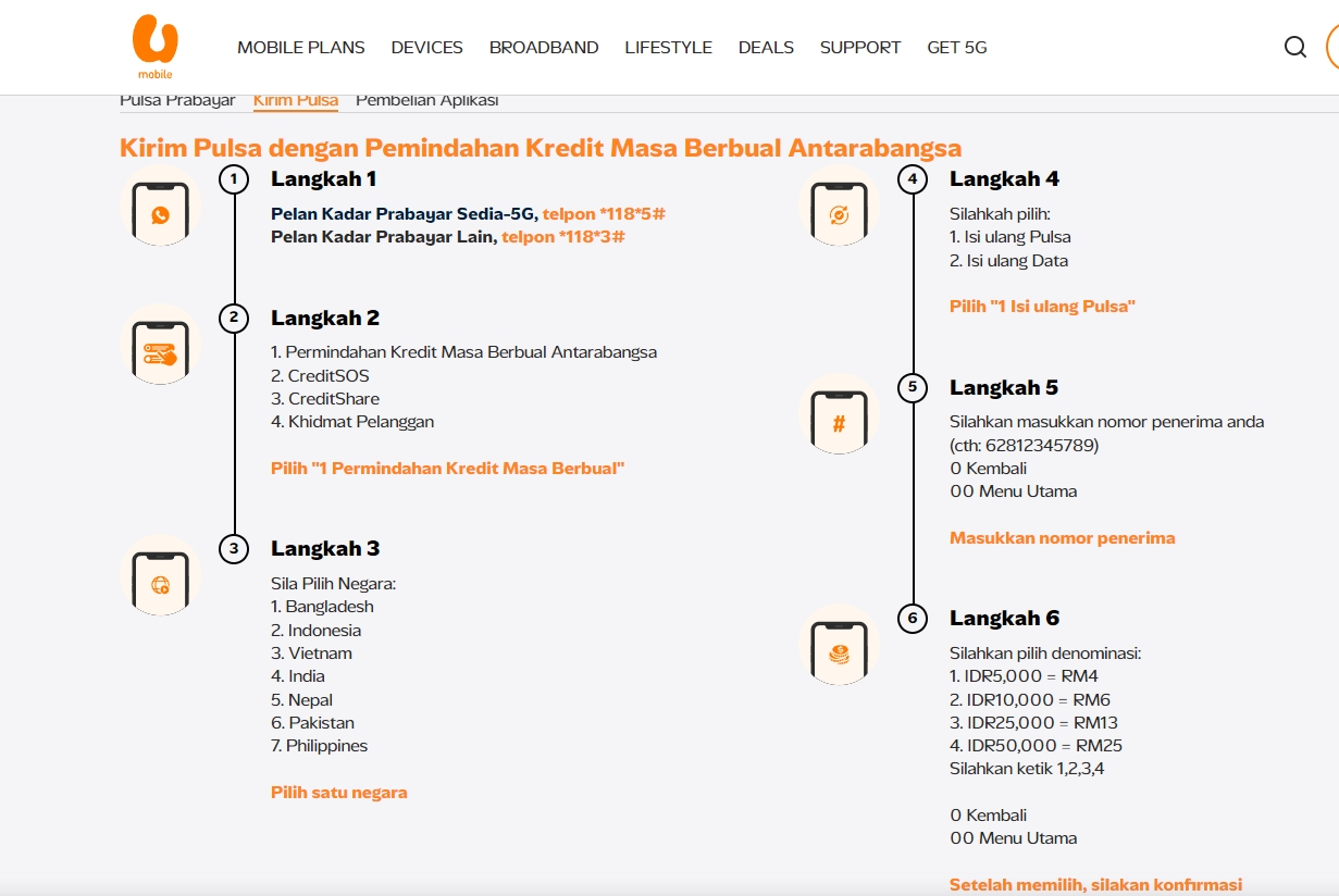 Cara Transfer Pulsa U Mobile ke Indonesia